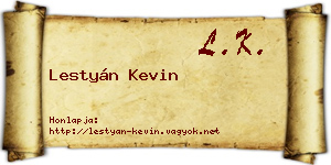 Lestyán Kevin névjegykártya